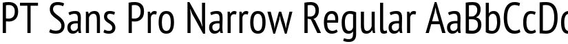 PT Sans Pro Narrow Regular font
