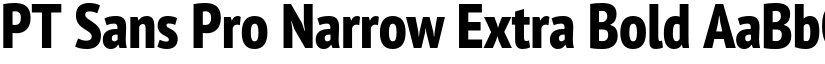PT Sans Pro Narrow Extra Bold font