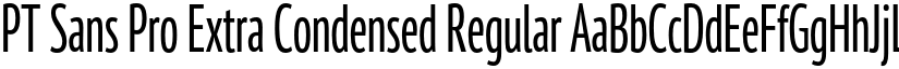 PT Sans Pro Extra Condensed Regular font