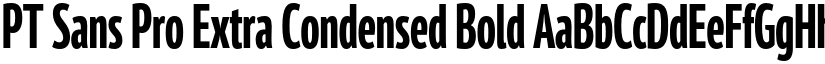 PT Sans Pro Extra Condensed Bold font