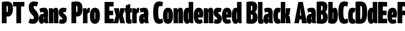 PT Sans Pro Extra Condensed Black font