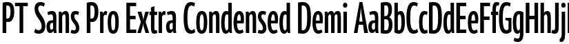 PT Sans Pro Extra Condensed Demi font