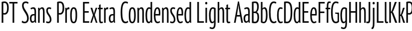 PT Sans Pro Extra Condensed Light font