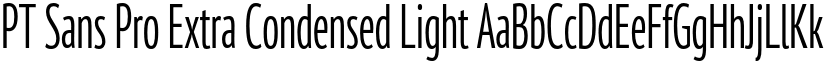 PT Sans Pro Extra Condensed Light font