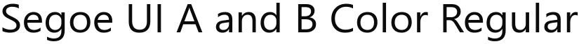 Segoe UI A and B Color Regular font