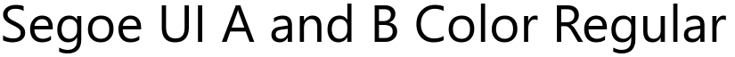 Segoe UI A and B Color Regular font