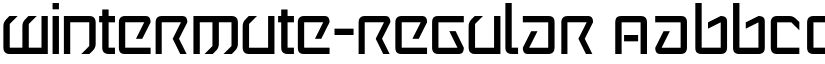 Wintermute-Regular font