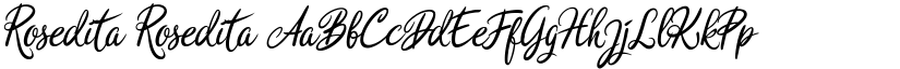 Rosedita Rosedita font
