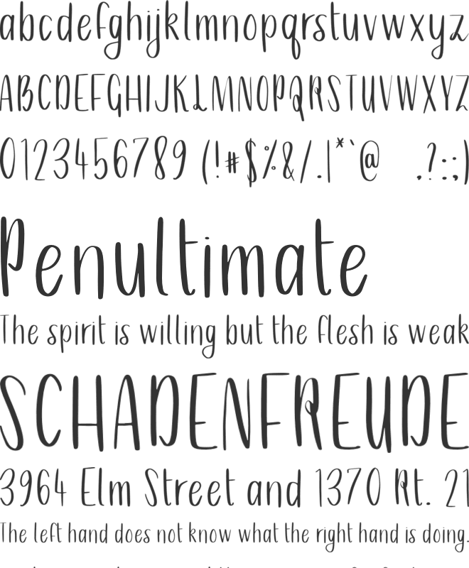 Emma Leigh font preview