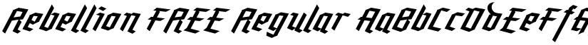 Rebellion FREE Regular font