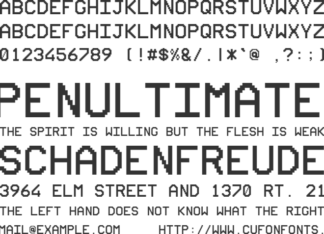 UAV OSD Mono font preview