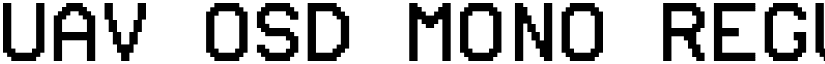 UAV OSD Mono Regular font