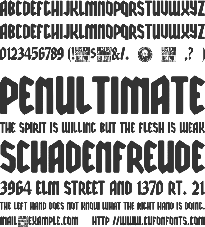 Western Samurai font preview