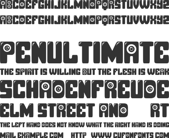 Observation font preview