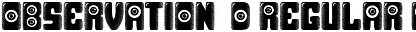 Observation 3D Regular font