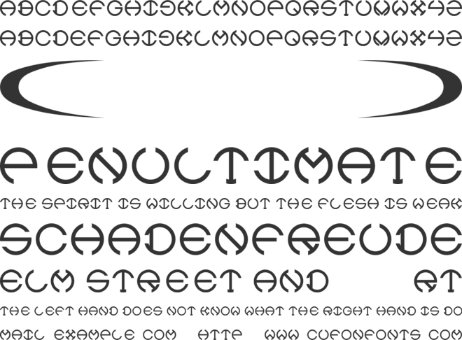 Orbital font preview