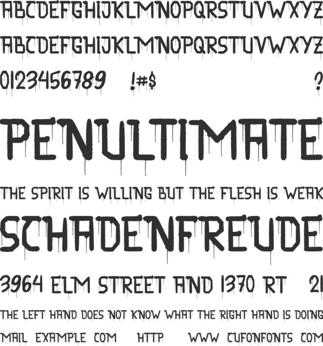 Skull Attack font preview
