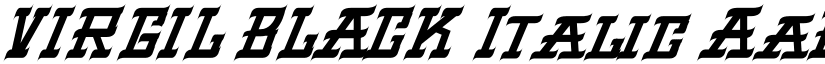 VIRGIL BLACK Italic font
