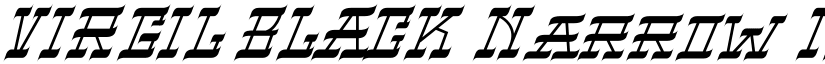 VIRGIL BLACK Narrow Italic font