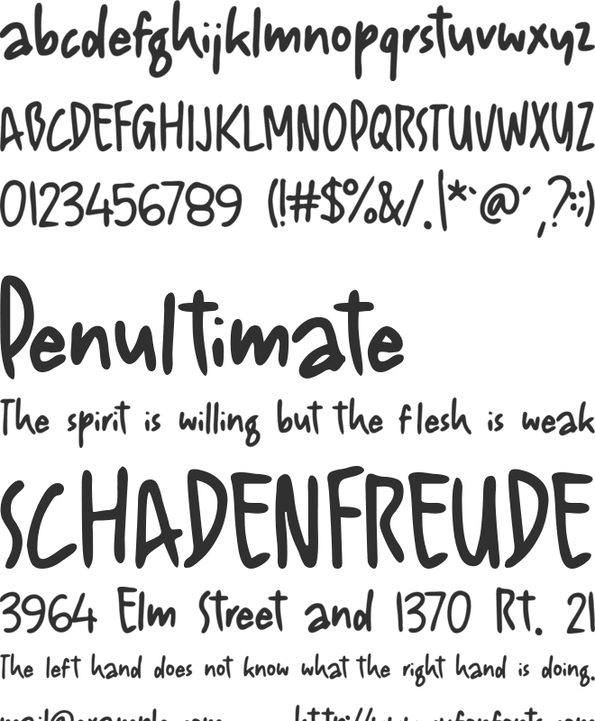 Cardhonie font preview