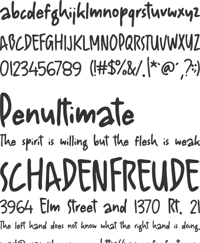 Cardhonie font preview
