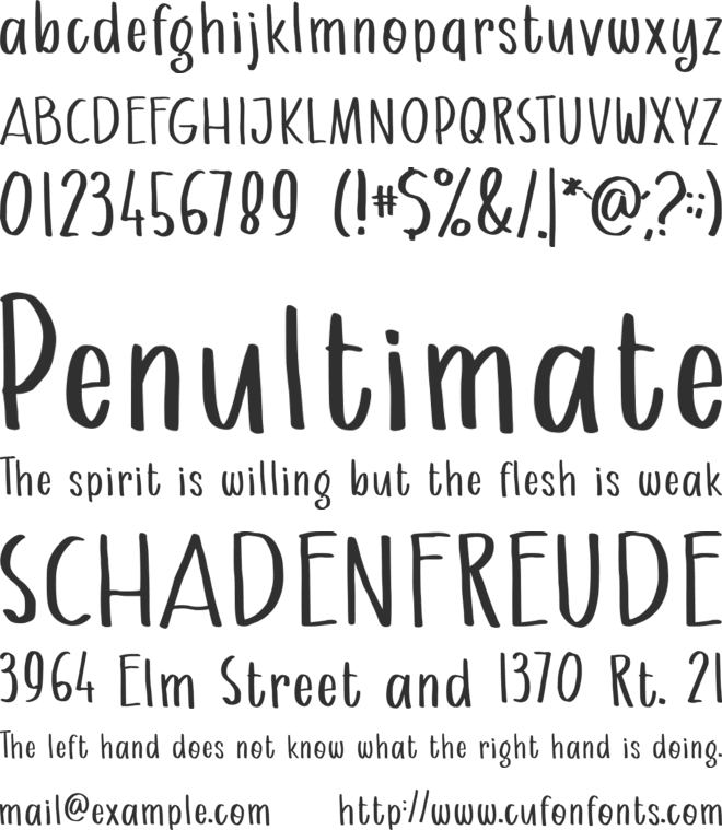Beau Chat font preview