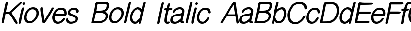 Kioves Bold Italic font