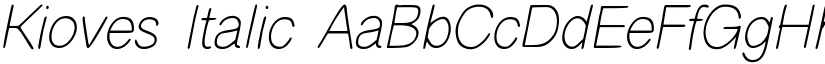 Kioves Italic font