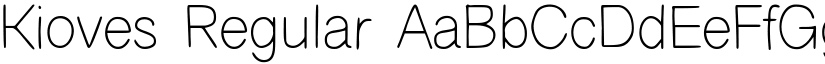 Kioves Regular font
