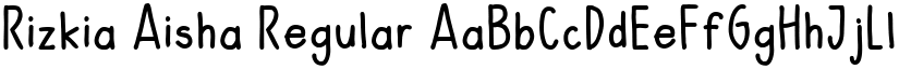 Rizkia Aisha Regular font