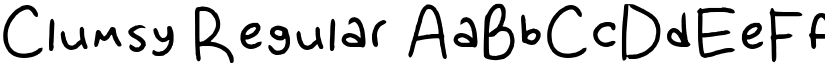 Clumsy Regular font