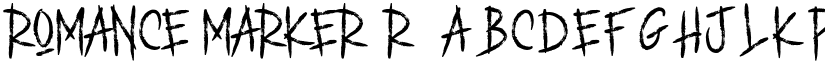 ROMANCE MARKER Regular font