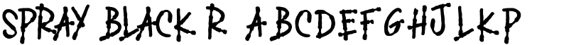 SPRAY BLACK Regular font