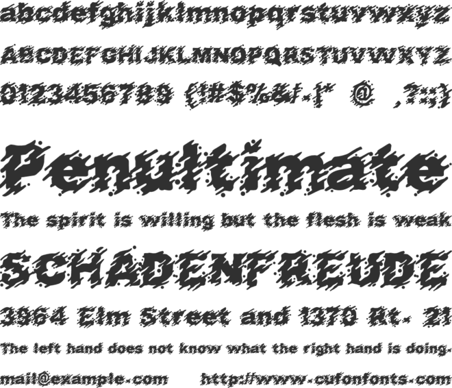 SPLAT font preview