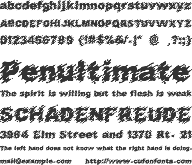 SPLAT font preview