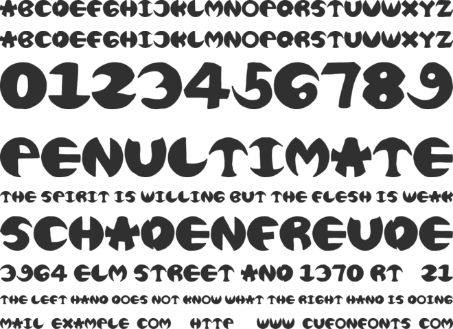 BLACKERS font preview