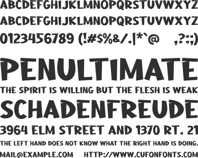 a Aha Wow font preview