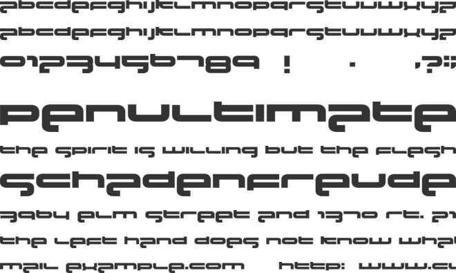 Elektrofant font preview