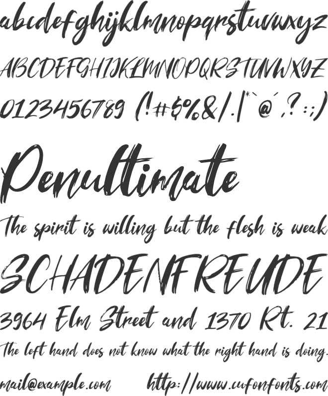 Striverx font preview