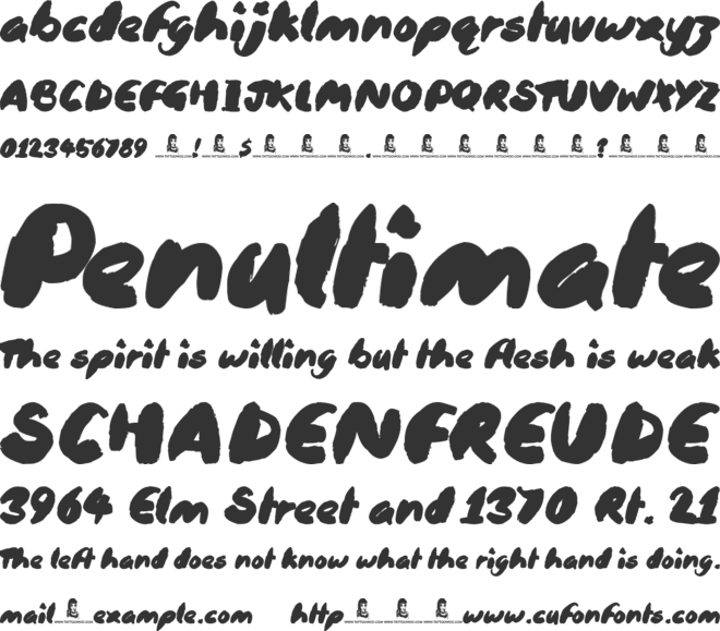 Black Brush font preview