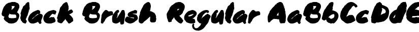 Black Brush Regular font