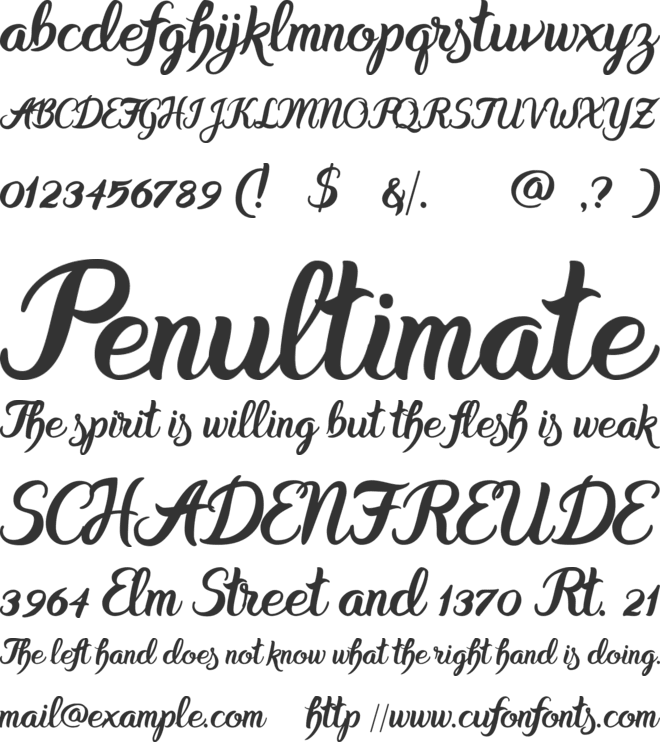 DieCunst font preview