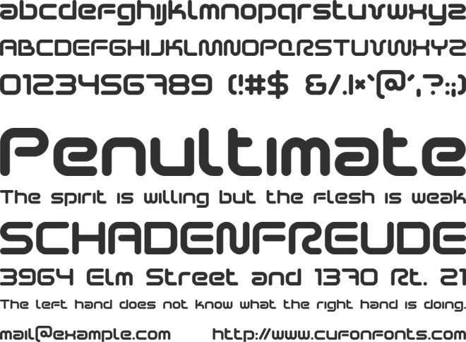 Sci-Fied font preview