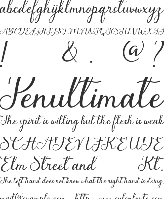 Bluebell font preview