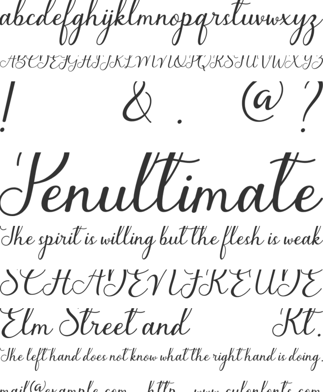 Bluebell font preview