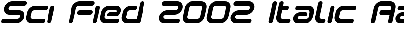 Sci Fied 2002 Italic font