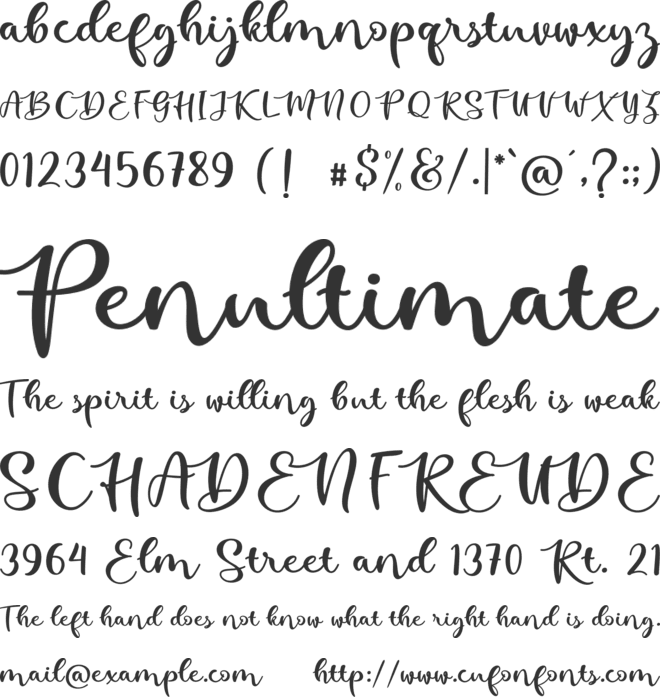 kallithea font preview