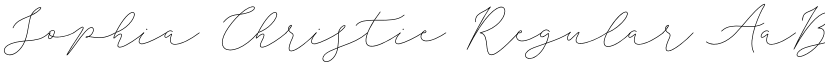 Sophia Christie Regular font