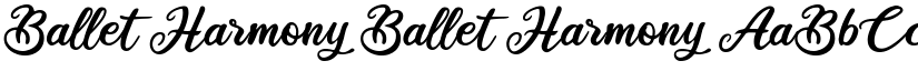 Ballet Harmony Ballet Harmony font