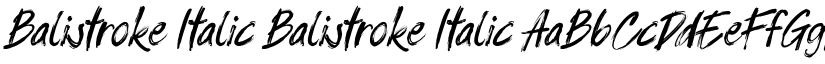 Balistroke Italic Balistroke Italic font